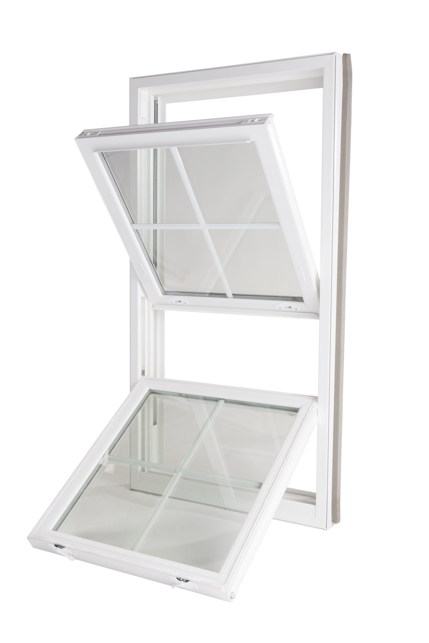 double-hung with grid open