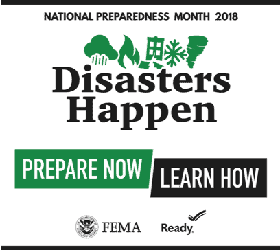 National Preparedness Month disasters happen graphic