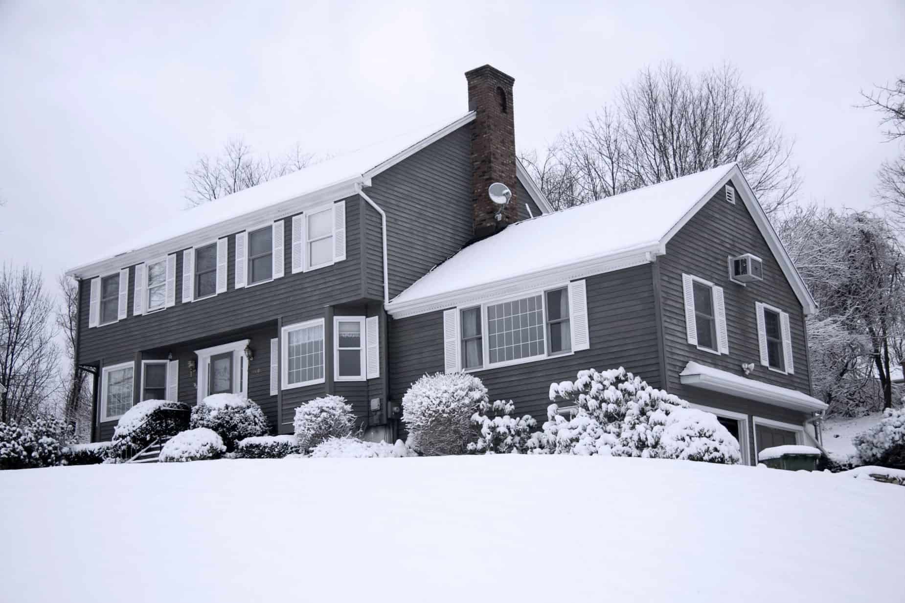 snow covered roof