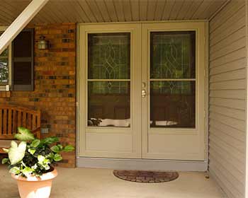 double fornt doors with storm doors