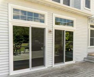 Double Sliding Patio Doors with Transoms
