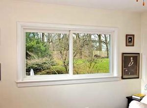 Horizontal Sliding Windows in Bedroom