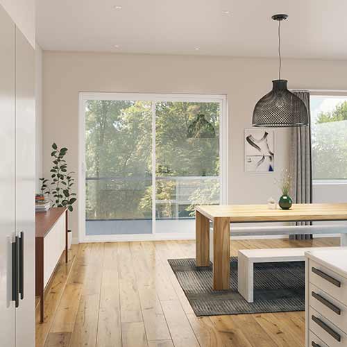 Sliding Glass Doors in Kitchen