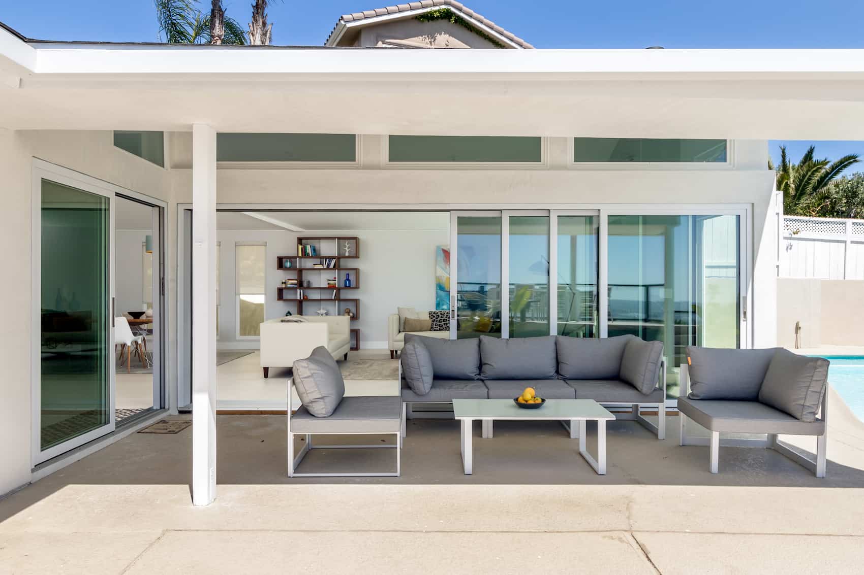Outdoor patio doors
