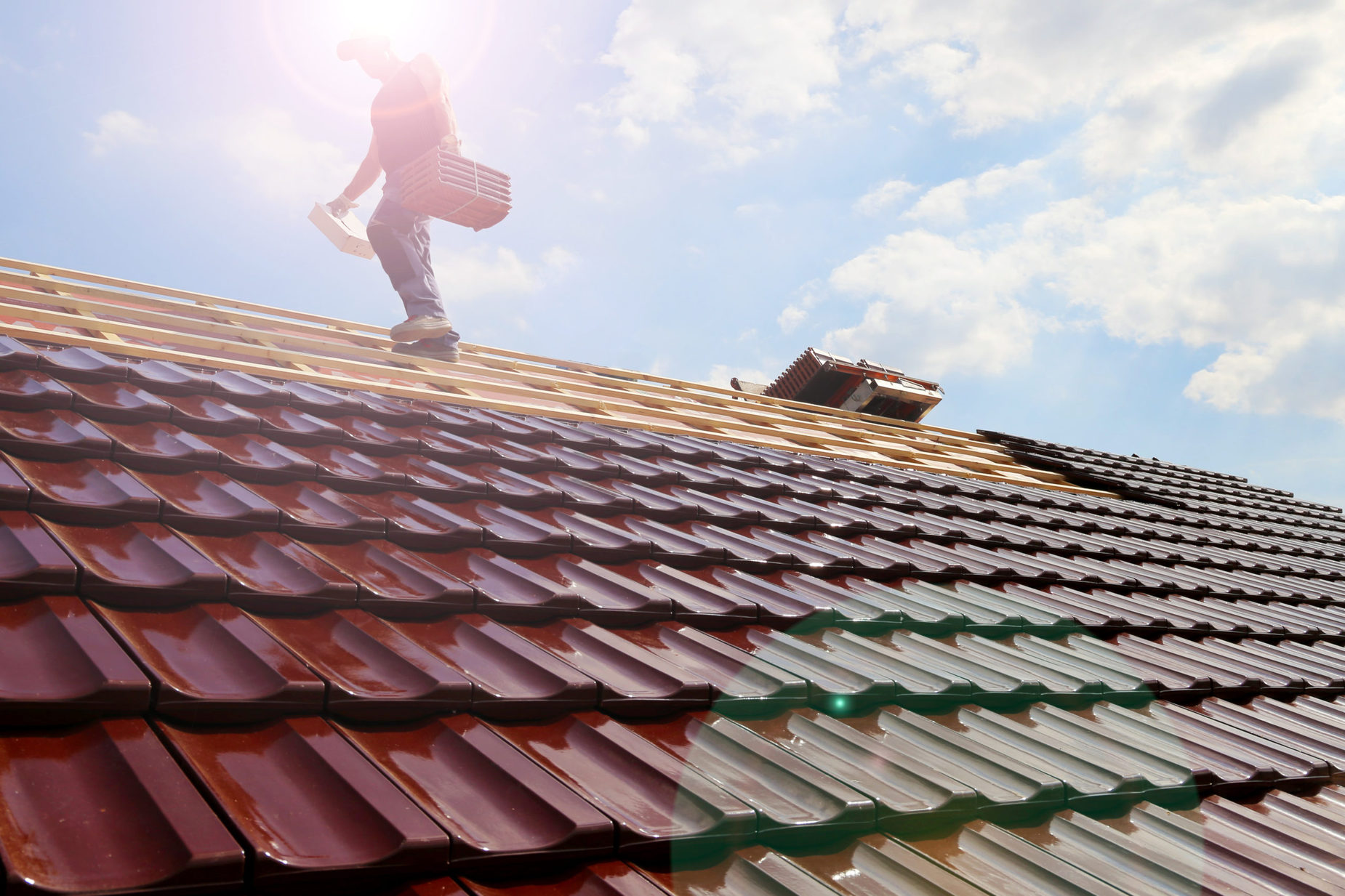 man on roof