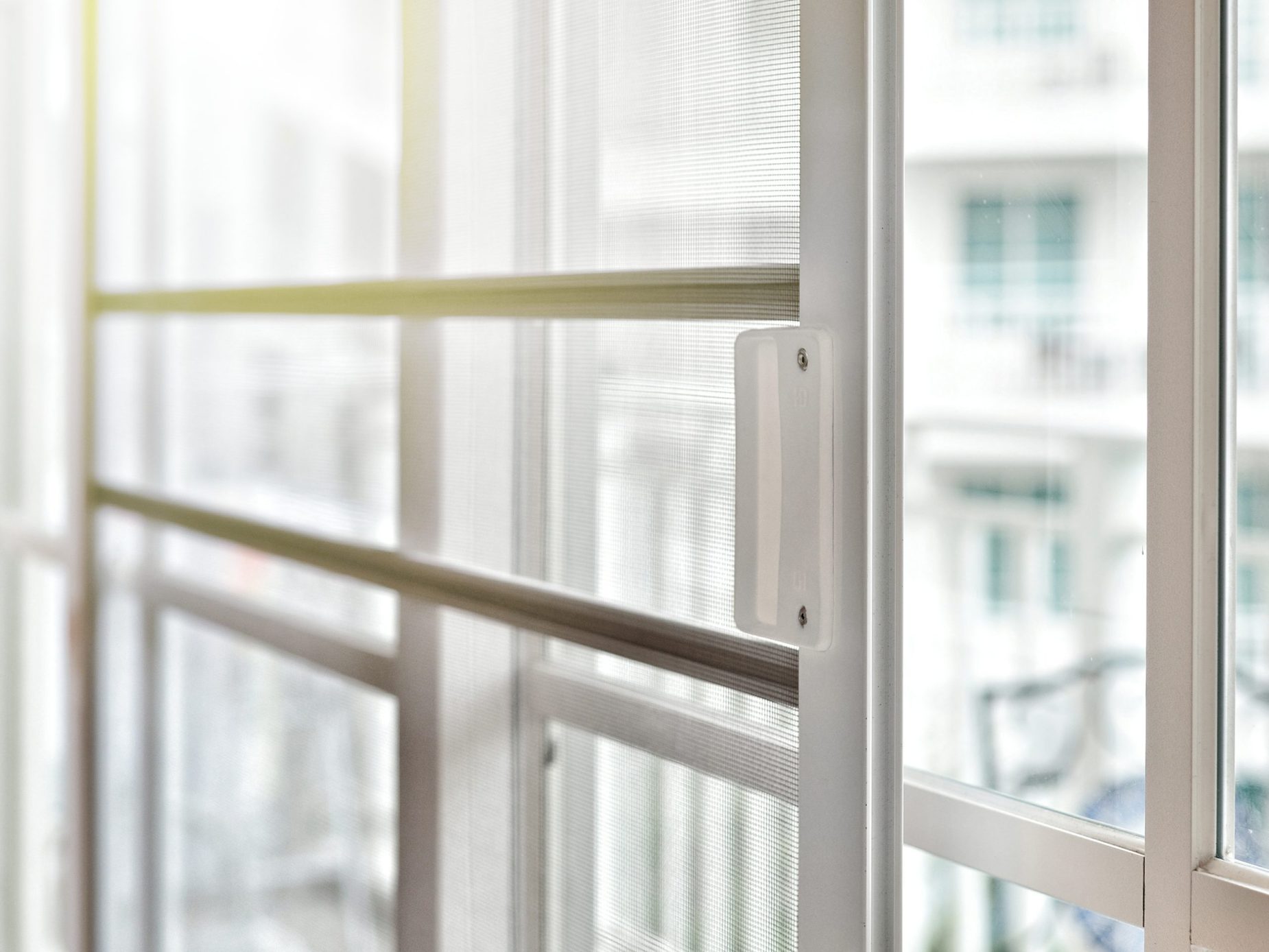 window screen on window