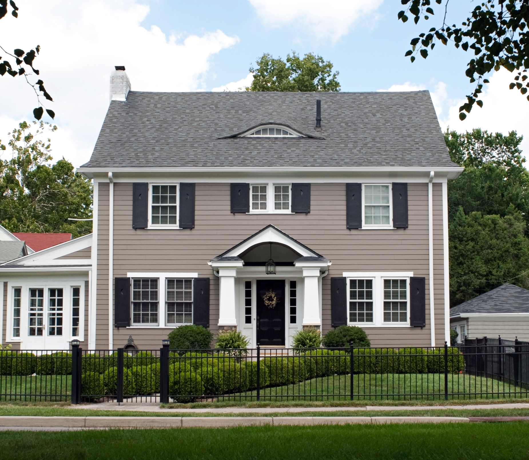 window shutters on single family home