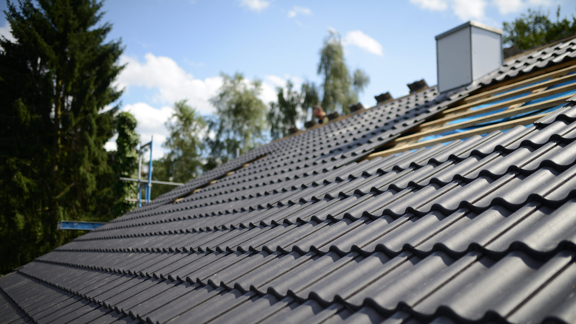 Construction,Site,Roofing,Black,Tiles