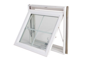 White awning window opened